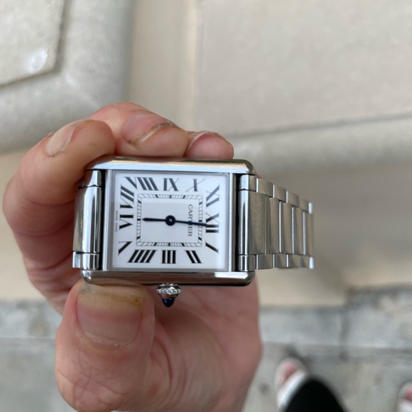 Cartier Tank Silver Watch with White Dial - Picture 9 of 10
